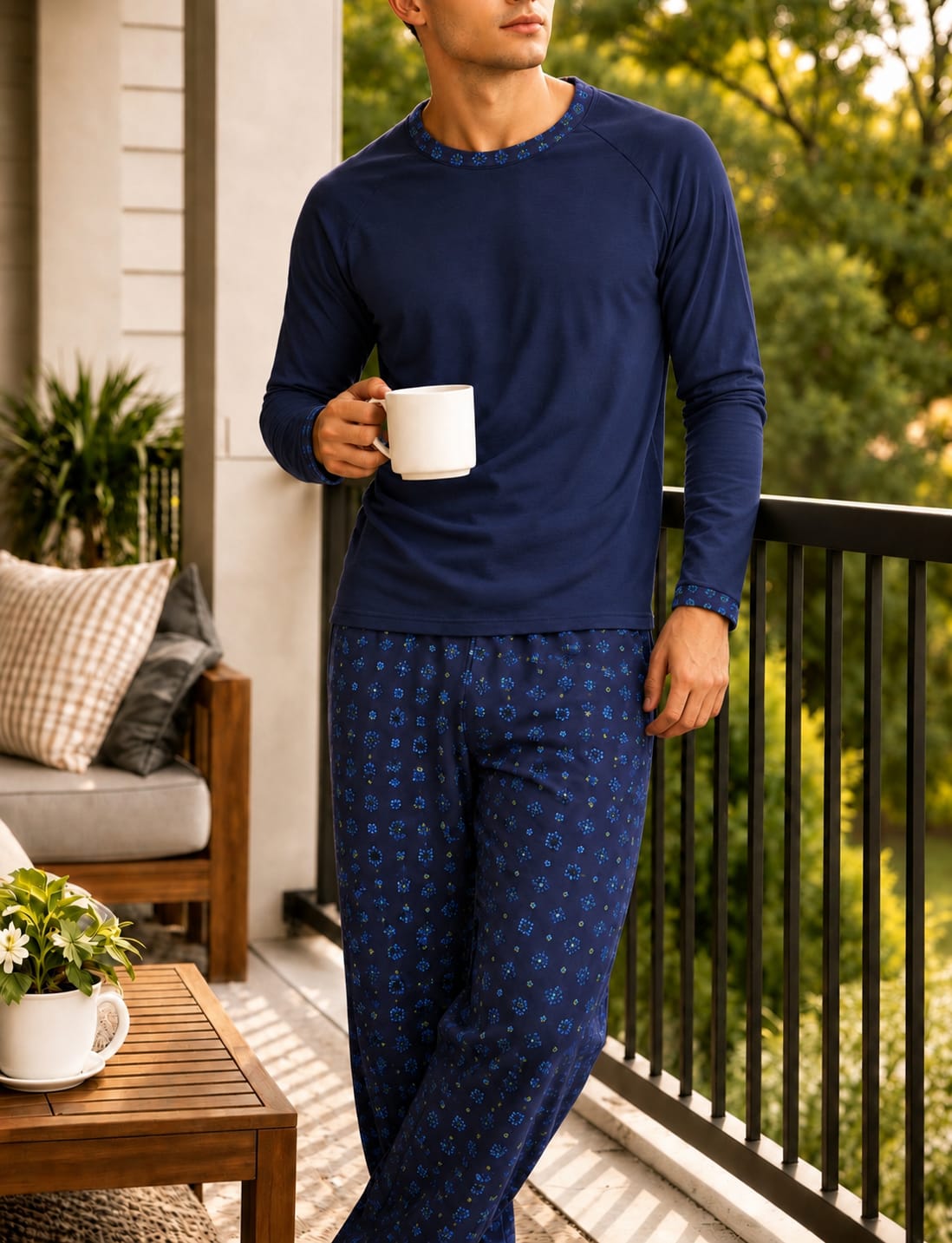 Pijama azul marinho