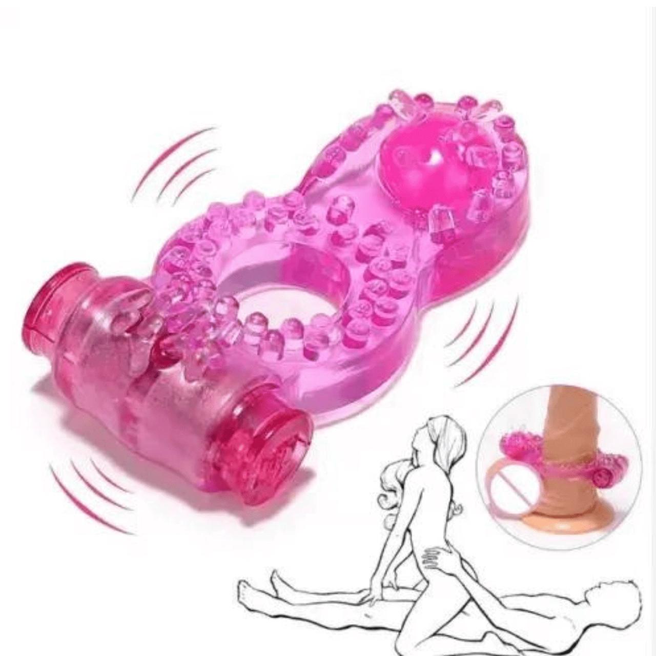 Anel peniano vibratório rosa