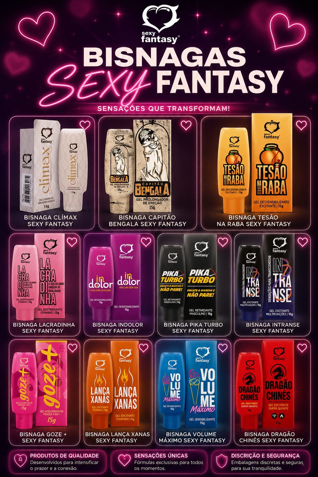 Bisnagas Sexy Fantasy